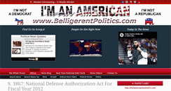 Desktop Screenshot of belligerentpolitics.com